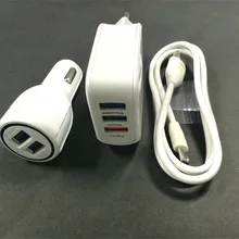 5А дорожный настенный адаптер 3 USB выход+ микро USB кабель+ Автомобильное зарядное устройство для Alcatel One Touch C9 7047 OT7047 7047D телефон