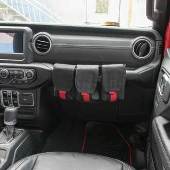 

Interior Storage Bag Inner Black+Red Decoration For Jeep Wrangler JK JL 2007-2019 Parts Auto
