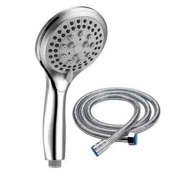 

Shower Head Powerful Chrome Shower Hose Pressure Boosting Shower Head Spray Dropshipping Selling in stock Spot US warehouse