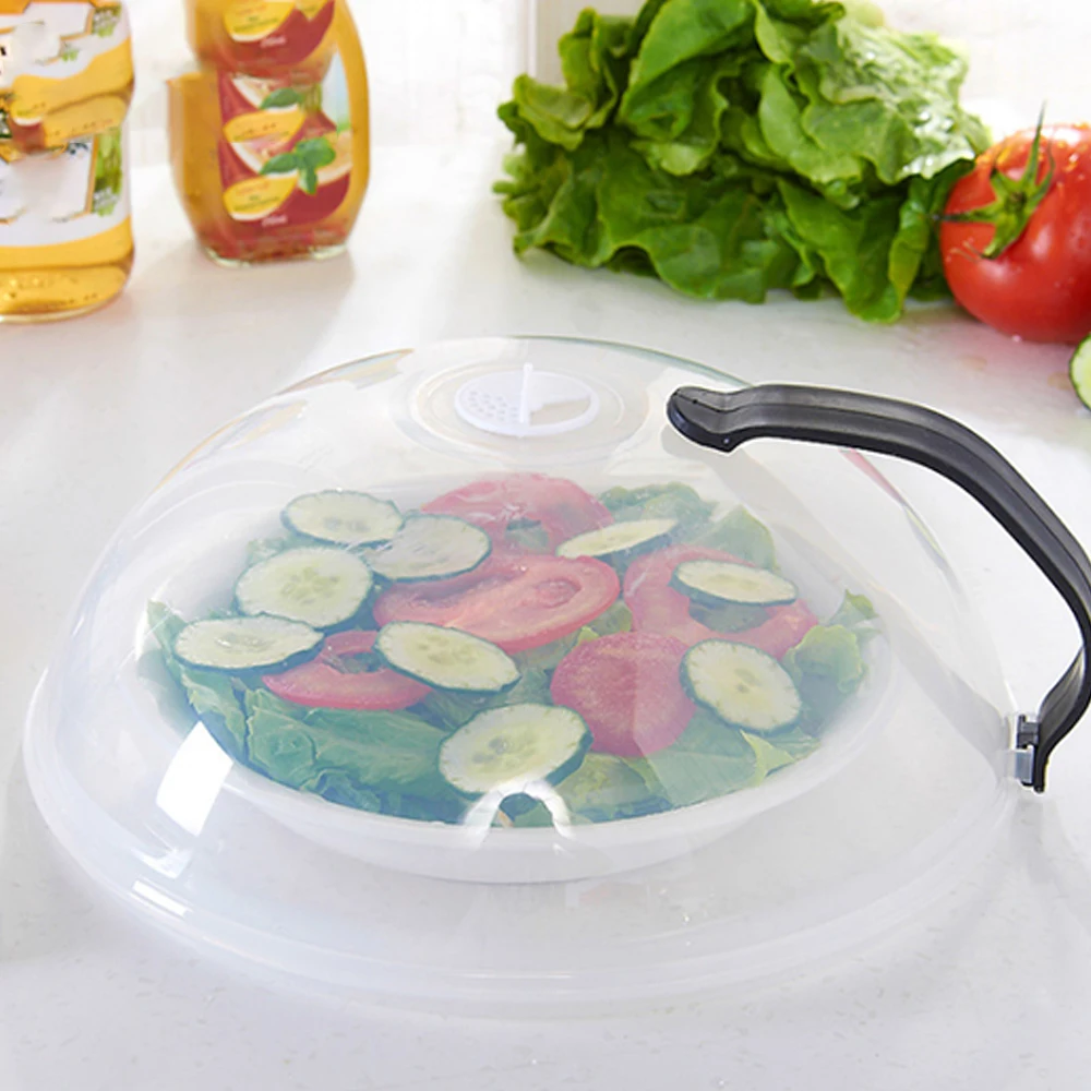 Пластиковая крышка для еды, пластиковая крышка для микроволновой печи холодильника, вентилируемые брызги, свежие защитные крышки, безопасный паровой кухонный гаджет