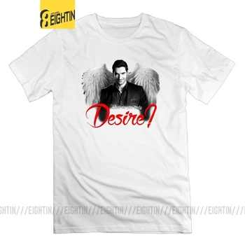 

Lucifer Morningstar What Do You Truly Desire T-Shirts O Neck Men Tees Short Sleeve 100% Cotton Original T Shirt