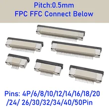 Pitch 0.5mm 4-50P LCD Display Digitizer Connector FPC Bottom Contact Socket Plug Pitch 0.5mm 4-50P LCD Display Digitizer Connector FPC Bottom Contact Socket Plug