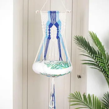

Cotton Rope Cat Hammock Macrame Tapestry Pet Supplies Home Decor Sleeping Bedroom Wall Hanging Window Swing Bed Handwoven