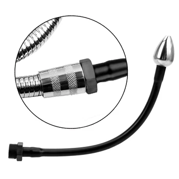 IKOKY Anal Cleaner Anal Plug Anal Syringe Sex Toys for Men Women Gay for Ass Healthy Vaginal Rinse Cleansing Enema Shower Nozzle 5