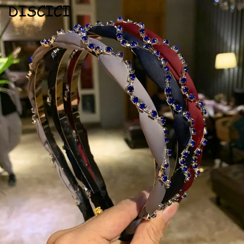

DISCICI 2020 New Fashion Hair Ornaments Rhinestone Hairband Super Fairy Wave Hairpin Sweet Lady Lovely Headband Girl WSH1206