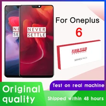 Оригинальный дисплей 6,28 дюйма AMOLED, замена для Oneplus 6, ЖК-дисплей кодирующий преобразователь сенсорного экрана в сборе для модели 1 + 6 A6000 A6003