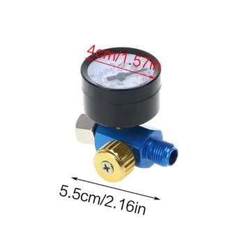 

1/4'' BSP HVLP Spray Air Regulator Tool Pressure Gauge Diaphragm Control E7CA