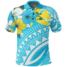 

Hawaii Polo Shirt Vintage Floral Pattern Green Color 3D Printed Polo Shirt Men For Women Short Sleeve Summer T-shirt