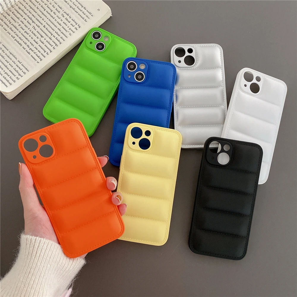 cute iphone 11 Pro Max cases Fashion Brand Down Jacket Cloth Back Cover For iPhone 13 11 12 Pro XS Max XR X 7 8 Plus Phone Case Shockrpoor Soft Silicon Coque iphone 11 Pro Max cover case