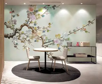 

CJSIR Custom 3d Wallpaper Personality Fashion Modern Colorful Ink Plum TV Hotel Bedroom Interior Decoration 3d Wallpaper Decor