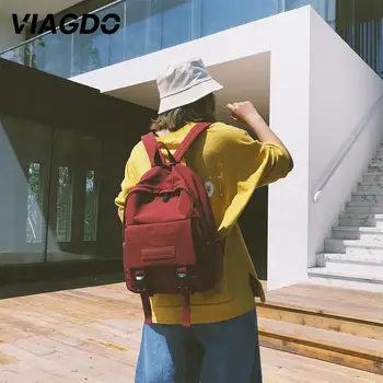 

Outdoor Bags School Bag for Teenage Travel Backpack College Casual Solid Color New Multi Pocket Women Large Capacity