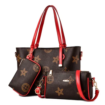

Three pcs Set Bags Luxury Handbag Women Bags Designer Shoulder Bag for Women 2019 Tote Bags Sac a Main Femme Ladies Hand Bags