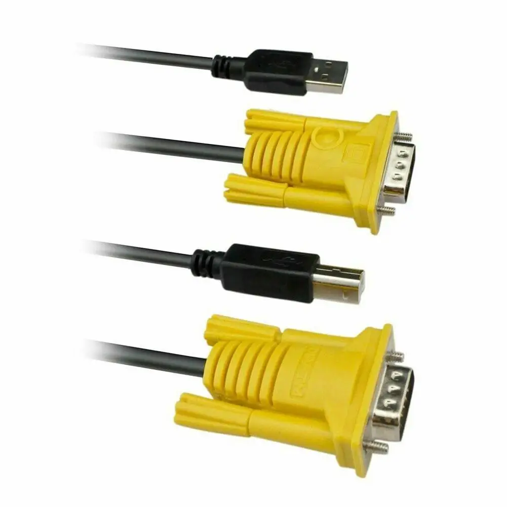 Switch KVM Cable 2.0 KVM Switch Port W Cables for Computer Mouse Keyboard Monitor #CO