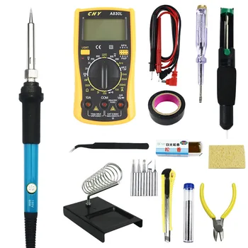 

Adjustable Temperature Soldering Iron US 110v Welding Tool European Regulation 220V 60W Electric Soldering Iron Toolkit Set