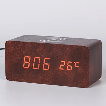 

Available Alarm Clock Wireless Charging Office Library LED Electronic Clock
