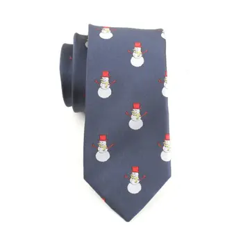 

145x7cm Mens Christmas Ties Cute Colored Xmas Tree Santa Claus Printed Holiday Festival Party Jacquard Arrow Nectie Costume