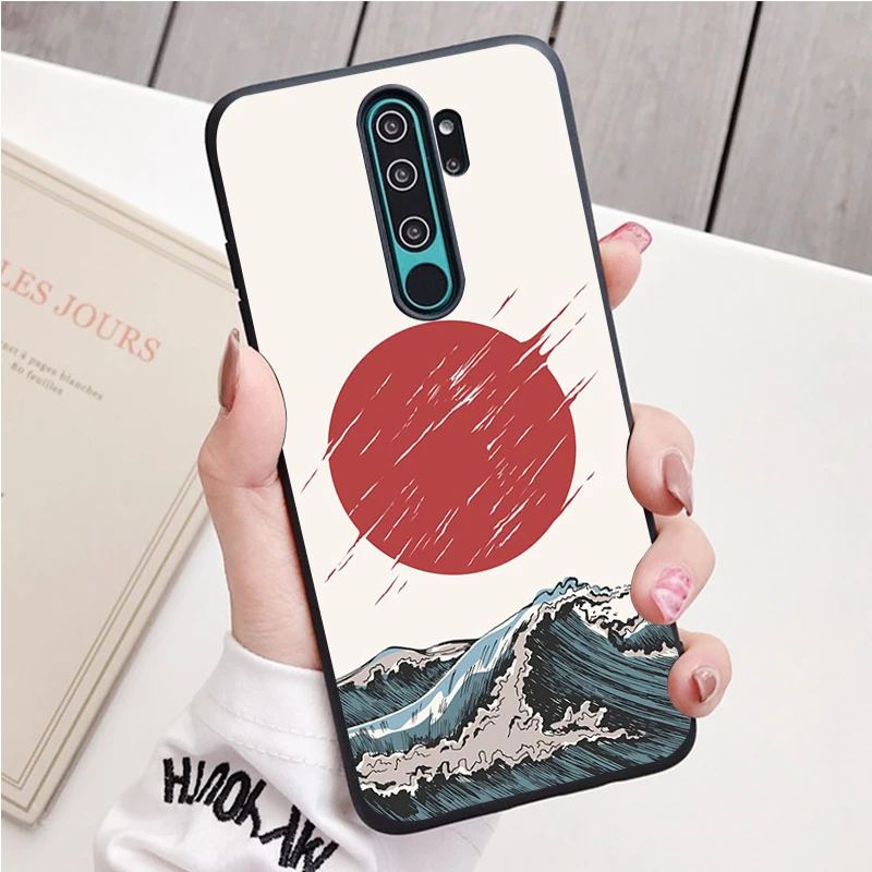 Nhật Bản Phong Cách Nghệ Thuật Silicone Ốp Lưng Điện Thoại Redmi Note 9 8 7 Pro S 8T 7A Bao best phone cases for xiaomi