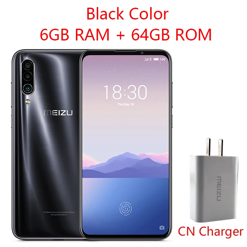 CN Black 6G 64G Глобальная прошивка Meizu 16XS 16 XS 6 Гб 64 Гб Смартфон Snapdragon 675 6,2 дюймов 48 МП Тройная камера AI фронтальная 16 МП 4000 мАч - Color: CN Black 6G 64G