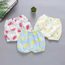 Летние штанишки для маленьких девочек Хлопковые штанишки для малышей тонкие газовые шорты больших размеров повседневные штаны для малышей От 0 до 4 лет