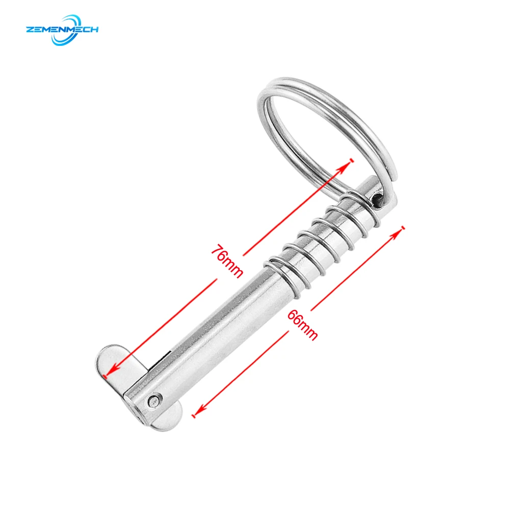 2PC 8mm 316 Stainless Steel Quick Release Pin for Boat Bimini Top Deck Hinge Boat Accessories Marine Hardware Shipbuilding Yacht