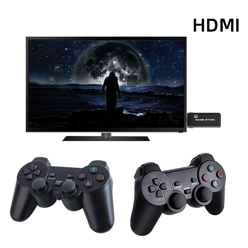 Video Game Stick 4K TV HD 20000 Retro Games Console For Phantom Playtronic  PS1/GBA/ Gameing Support 4 Players - AliExpress