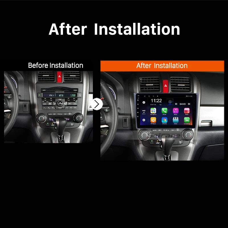 Excellent Seicane 9" Touchscreen 2din Android 9.0 Radio GPS multimedia player for 2006 2007-2011 Honda CRV support OBD2 Rearview Camera 4