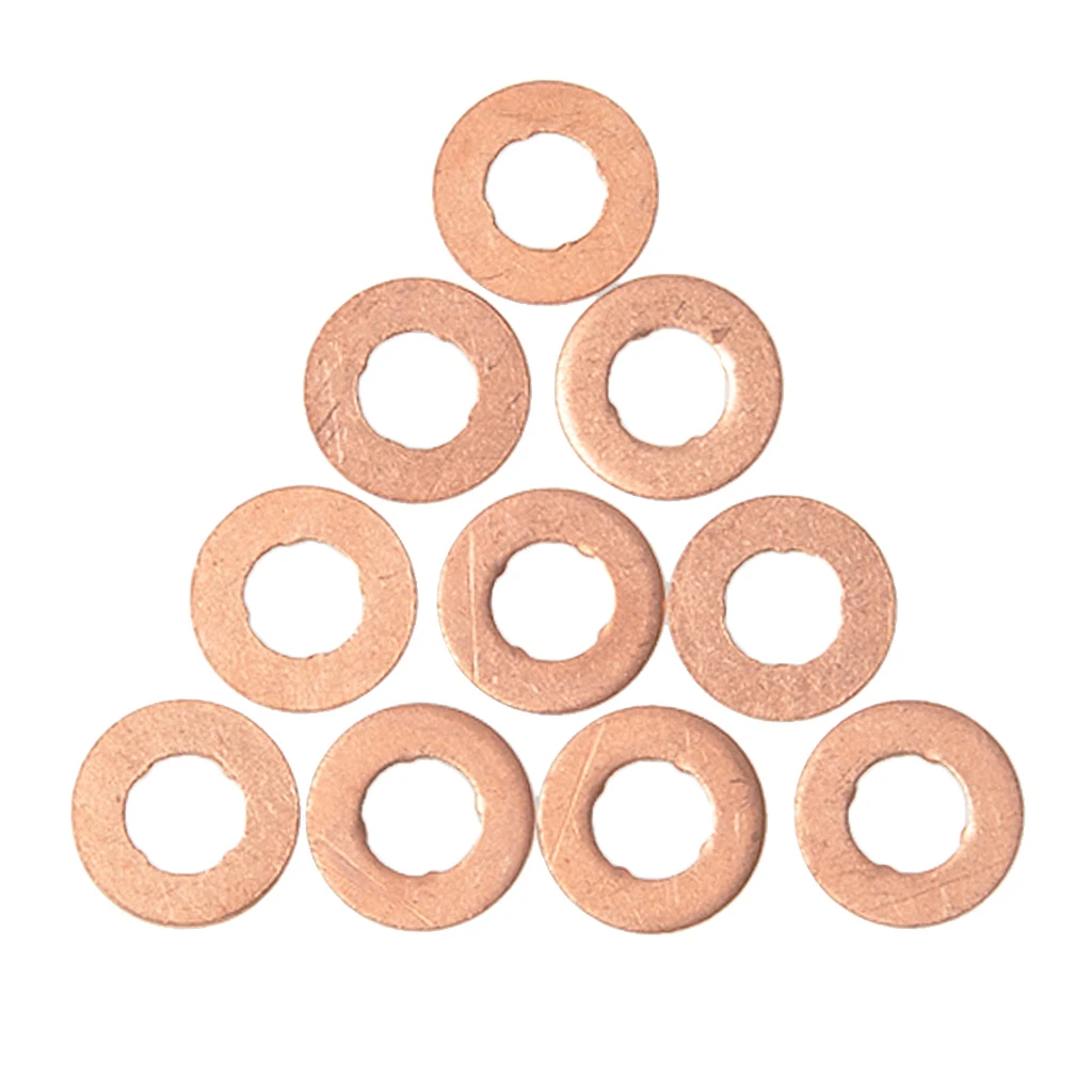 10 pieces High Quality Fuel Injector Shim Washers Gaskets for Volvo S80 V70 2.4D 2.4D5