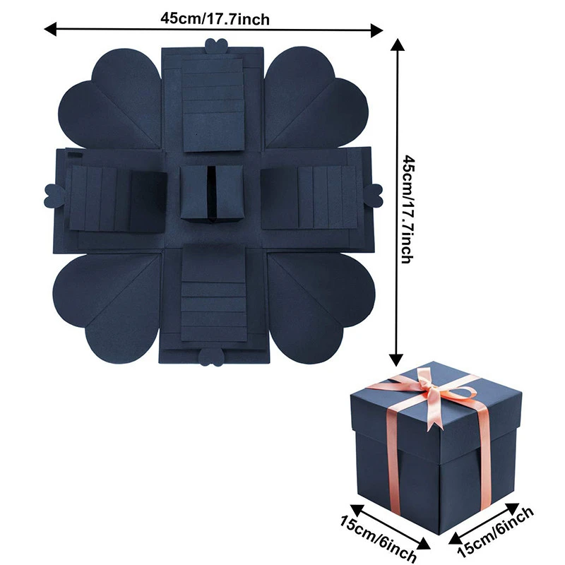 Сюрприз взрыв коробка комплект любовь памяти DIY Творческий скрапбук фотоальбом для юбилея подарок на день рождения Валентина свадьба