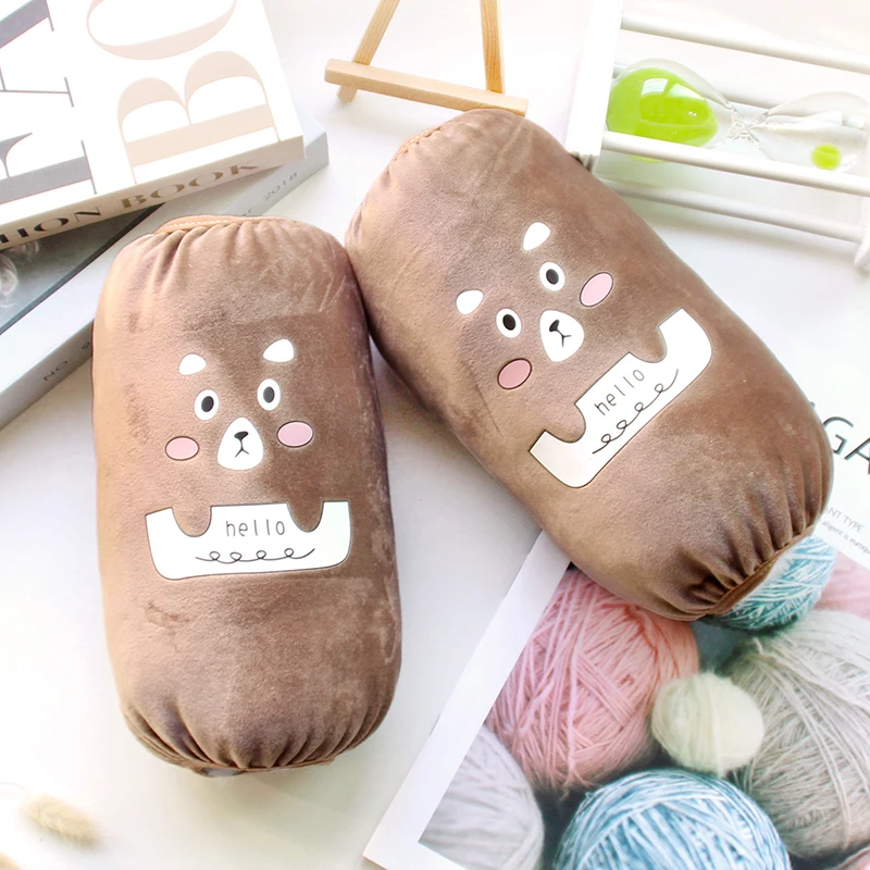 Корейская версия милых коротких плюшевых детских студенческих домашних повседневных рукавов для взрослых офисных мужчин с противообрастающими рукавами