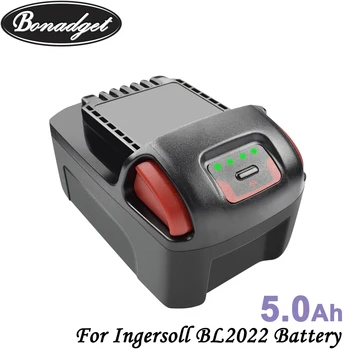 

Bonadget Chargeable 20V 5000mAh BL2022 Li-Ion Battery For Ingersoll BL2022 Replacement Power Tools Battery