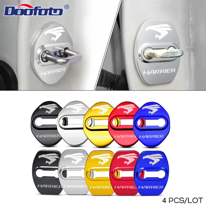 4pcs JDM Door Lock Cover For Toyota Harrier Corolla Avensis Rav4 Camry Stickers Accessories Car Styling