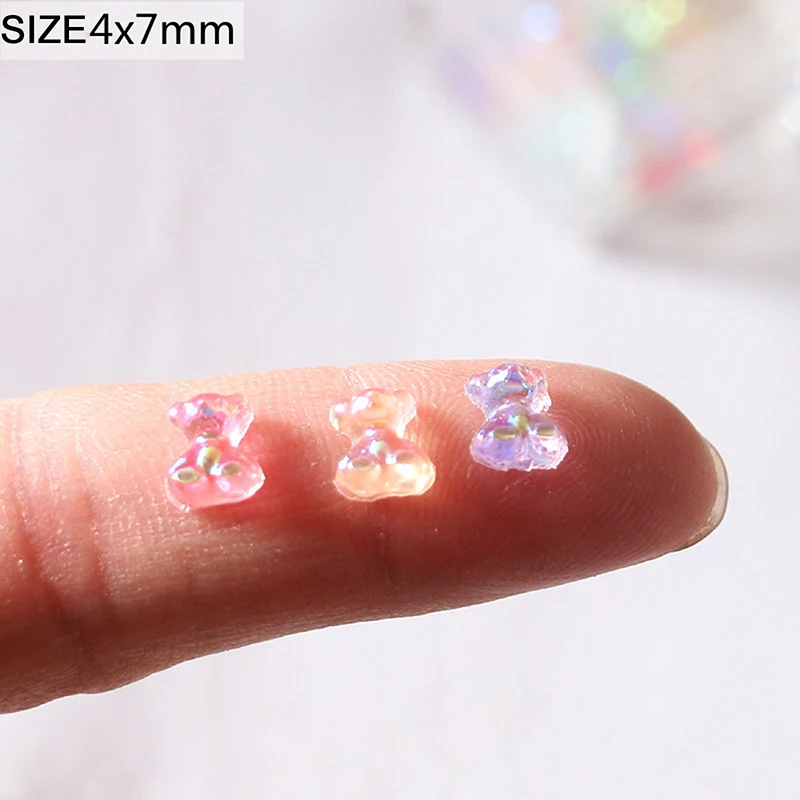 20Pcs Mini Resin Colorful Simulation Bear Candy DIY Crafts Dollhouse Decorat MW 