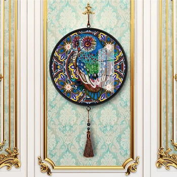 

Special Shaped Diamond Painting DIY Mandala Mural with Tassel Pendants for Household Bedroom Office Wall Decoration