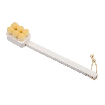 

Detachable Long Handle Ergonomic Bathroom Soft Bristles Multifunction Body Shower Back Scrubber Massage Wet Dry Skin Exfoliating