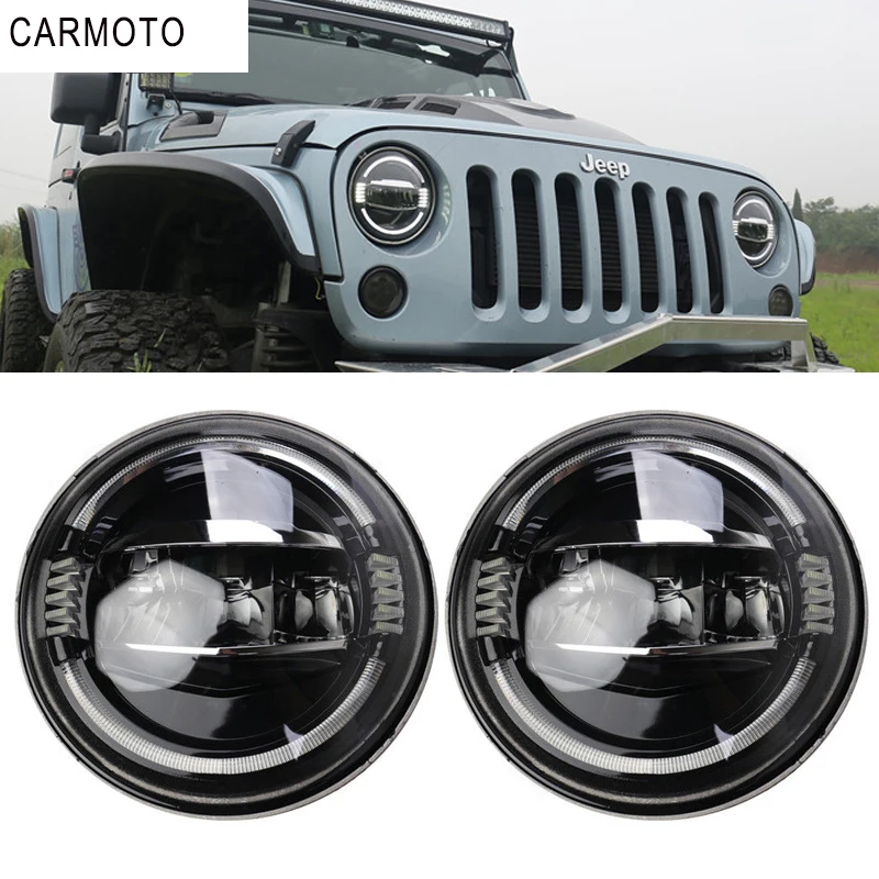 7 дюймов 55 Вт светодиодный ные фары для rubicon 97-16 Jeep Wrangler Sahara uaz 4x4 Land Rover Defender 90 Hummer H1 H2