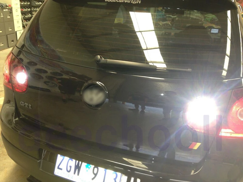 Canbus чисто белый фонарь заднего хода + подсветка номерного знака s лампы для VW GTI golf