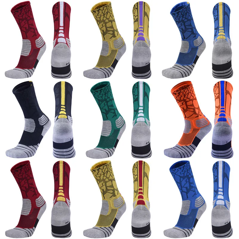 

Sports Socks Hose Basket Stockings Adult plus Size Boxing Elite Sports Skateboard Towel Stockings Combed Cotton