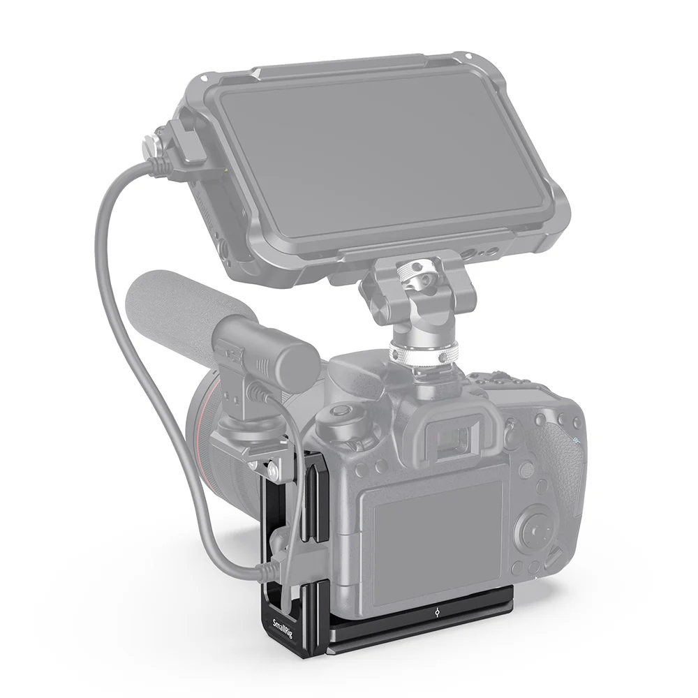 SmallRig Camera L-Bracket Plate for Canon EOS 90D 80D 70D Arca Baseplate and Side Plate Quick Release Tripod Mounting Plate 2657