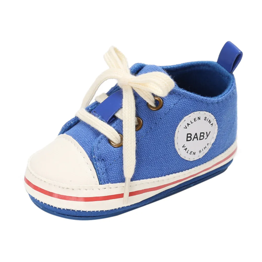 

Solid and Lace-Up Kids Canvas&Rubber Shoes Baseball soft bottom baby Soft shoes Suit for 0-18 months years old babe shoes