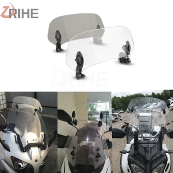 

Motorcycle Adjustable Windshield Universal Risen Clip-on Wind Deflector Windscreen For Honda Suzuki Kawasaki Yamaha FJR1300 AE