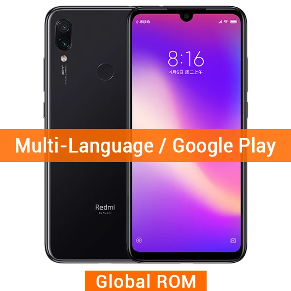 Xiaomi Redmi Note 7 Pro, 6 ГБ ОЗУ, 128 Гб ПЗУ, Note7 Pro, Смартфон Snapdragon 675, четыре ядра, 6,3 дюймов, 48 МП, две камеры, 4000 мАч - Цвет: Global ROM Black