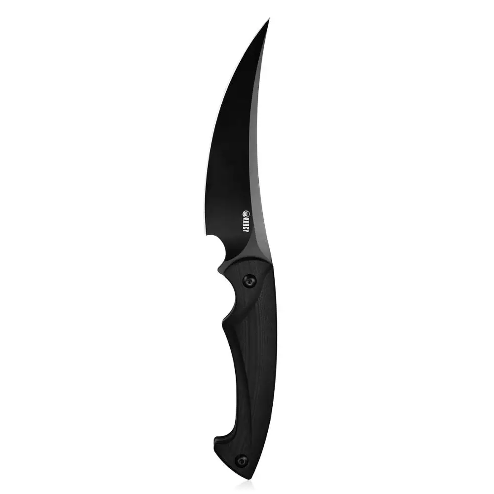 Kubey Scimitar KU231 Открытый нож с фиксированным лезвием D2 и ручкой G10 полный дизайн Тан