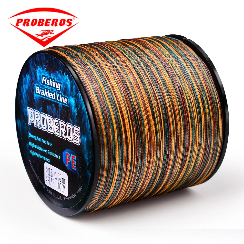 PRO BEROS 300M 500M 1000M 8 Strands 10-100LB PE Braided Fishing Wire  Multifilament Super Strong Fishing Line Japan Mixed Colors