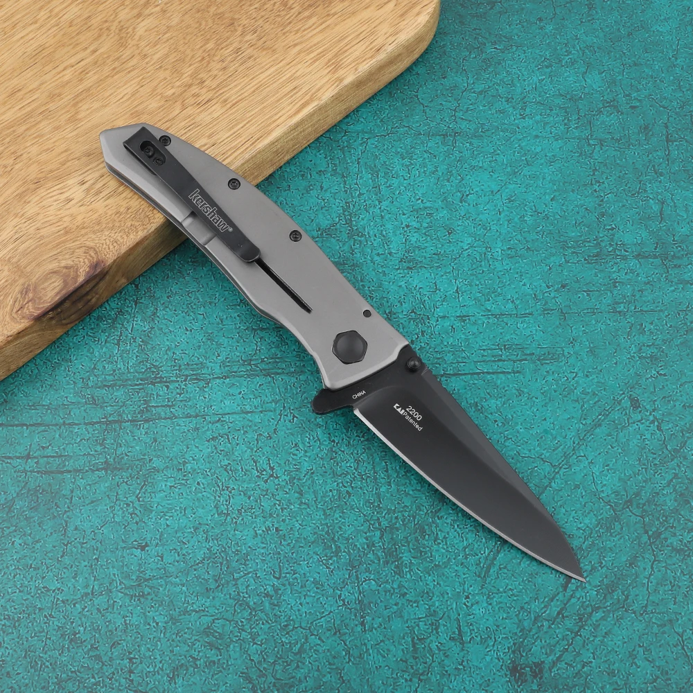 Складной нож Kershaw 2200 8Cr13Mov лезвие полностью стальное титановое покрытие карманный