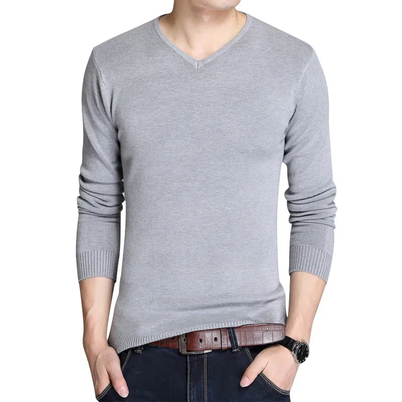 MJartoria пуловер мужская брендовая одежда новая осенне-зимняя шерстяная приталенная кофта с v-образным вырезом мужской повседневный Полосатый пуловер