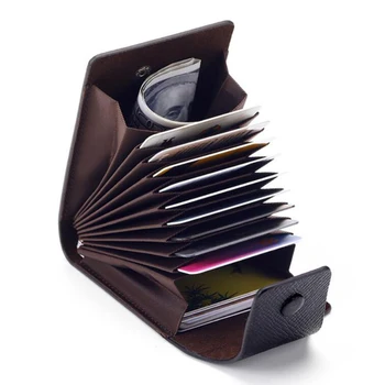 

Coin Purse Holder Wallets Anti-theft Portable Business ID Credit Card Case Wallet 9 Bits + 2 Banknote/change Bits Men Wallet