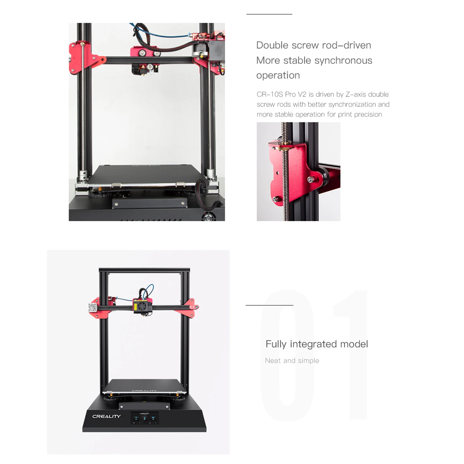3D принтер CREALITY высокой точности набор для самостоятельной сборки большой размер