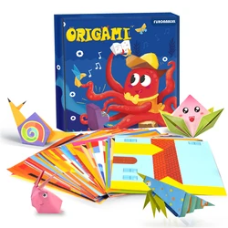 Jouet Montessori fait à la main pour enfants, 108 Pages, 3D, dessin animé, Origami, papier fait à la main, apprentissage artistique, jouets éducatifs 
