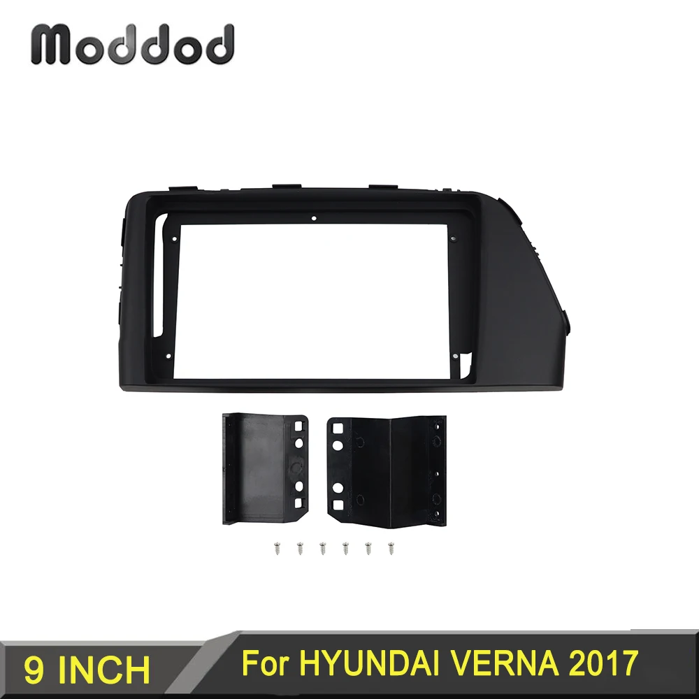 9 Inch Screen Fascia Fit for HYUNDAI VERNA/ REINA 2017 Double Din Stereo Panel Dash Refitting Installation Kit Radio Frame Bezel