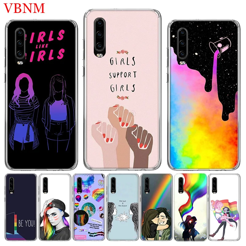 

Gay Lesbian Rainbow Pride Cover Phone Case For Huawei P30 P20 Mate 20 10 Pro P10 Lite P Smart + Plus Z 2019 Customized Coque